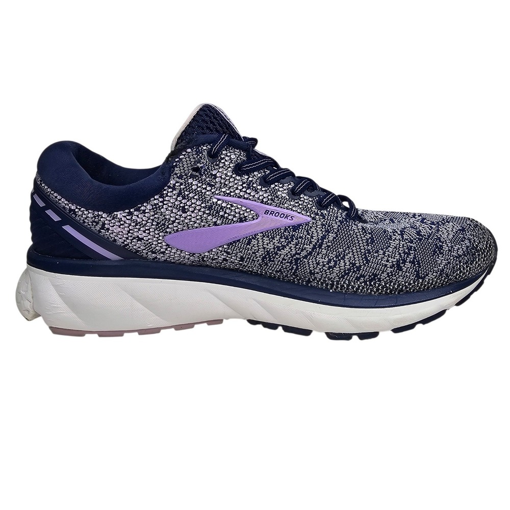 Brooks Ghost 11 Women Size 10 Navy Purple Running Shoes Low Top Sneaker - Picture 6 of 12